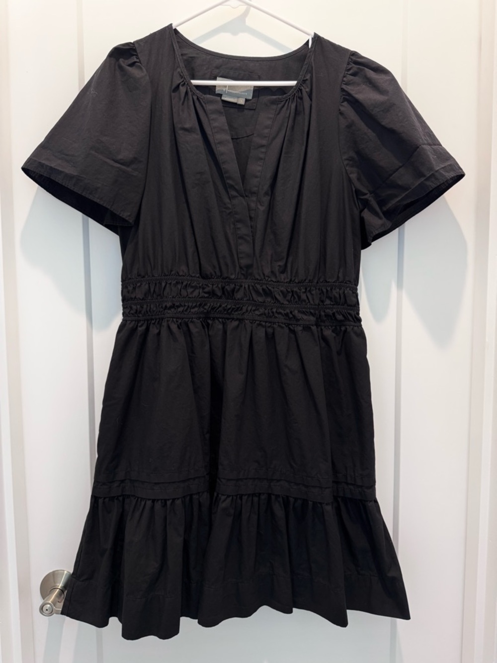 Anthropologie Somerset Black Mini Dress